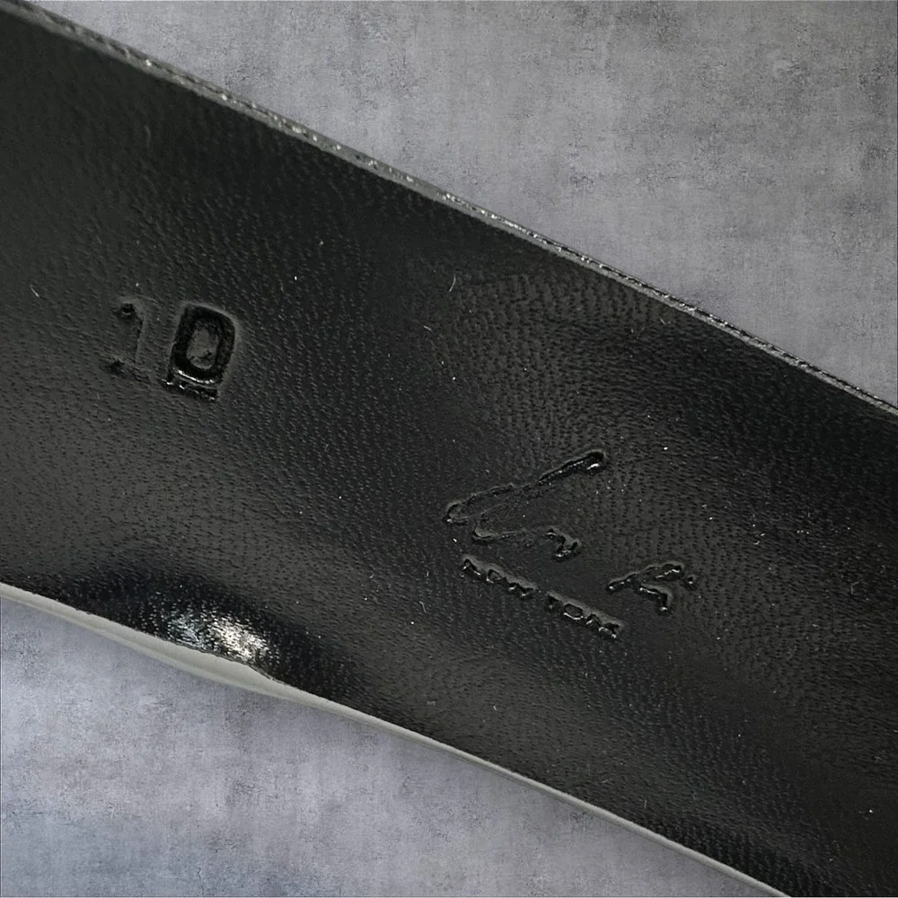 Vintage Genuine‎ Leather Black Belt Minimalist Classic USA Made 36
